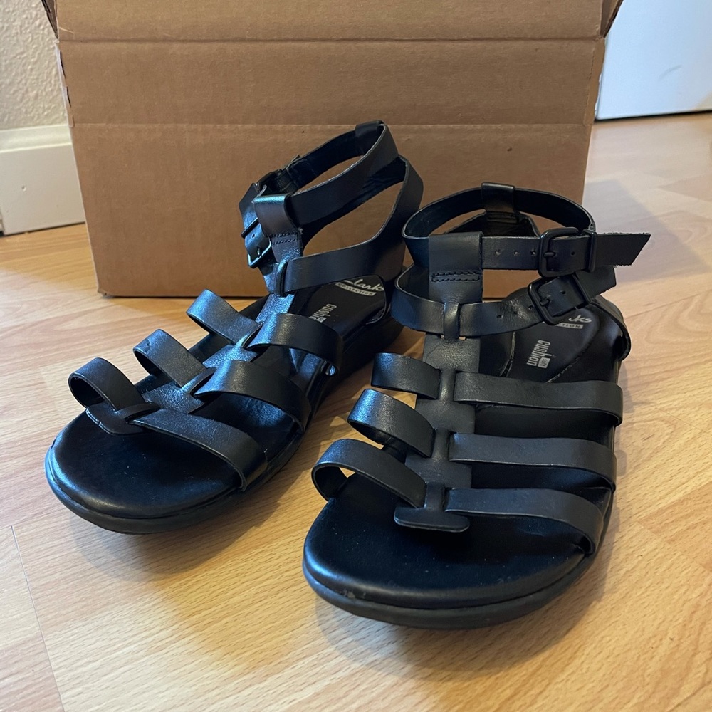 Clarks Black Sandals